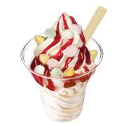 Sundae Extra Rood Fruit Meringue,Angelo,Soft Ice Corner;3,35